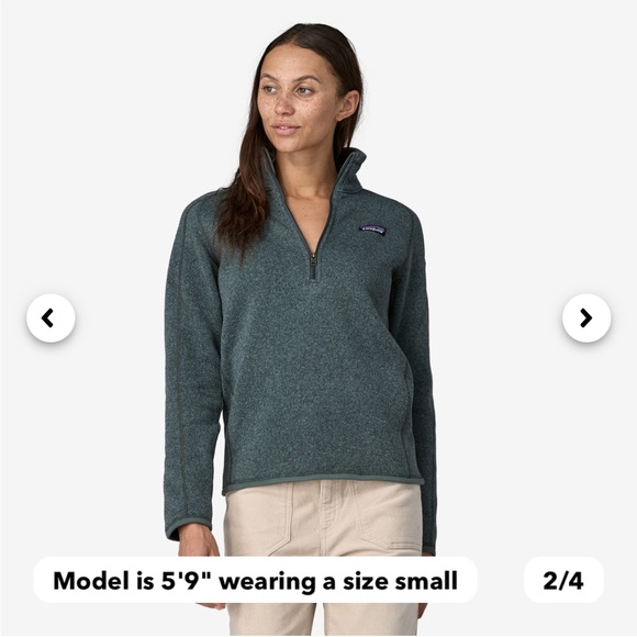 Green Patagonia Better Sweater Quarter Zip - Picture 4 of 7